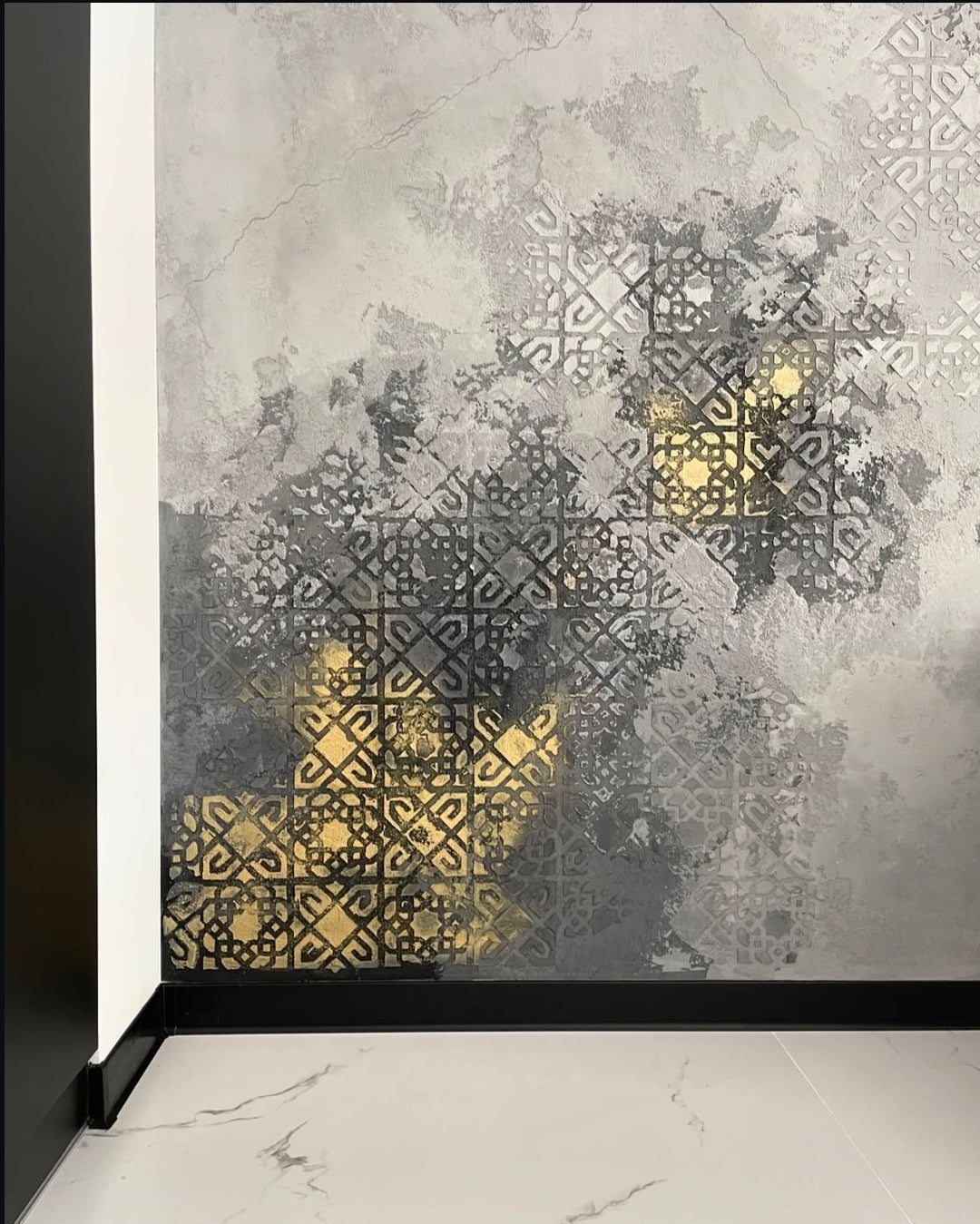 DFA decorative stencil: square pattern - simple and effective 0.3-1 mm (K00130)
