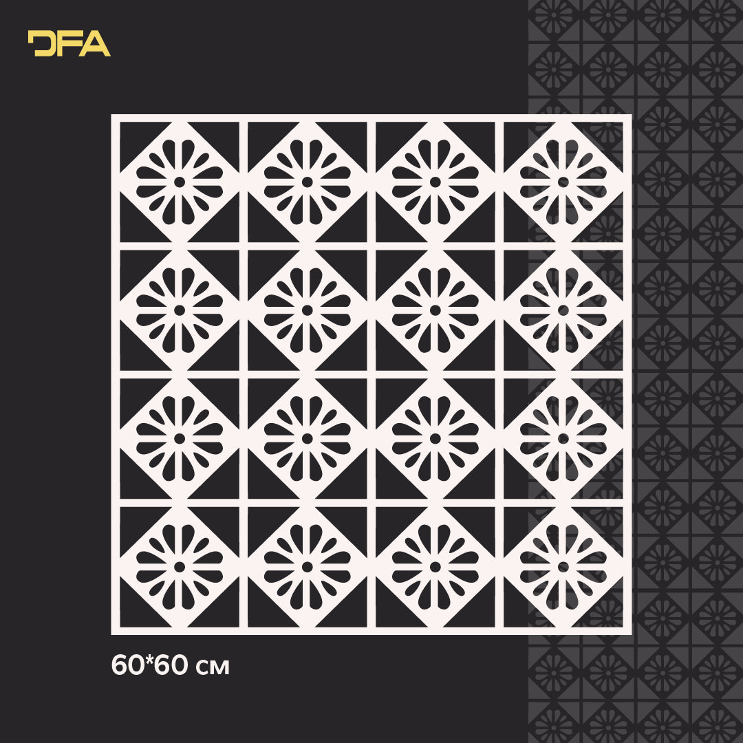 Stencil DFA Square pattern for plaster and paint 0.3-1mm (K00100)