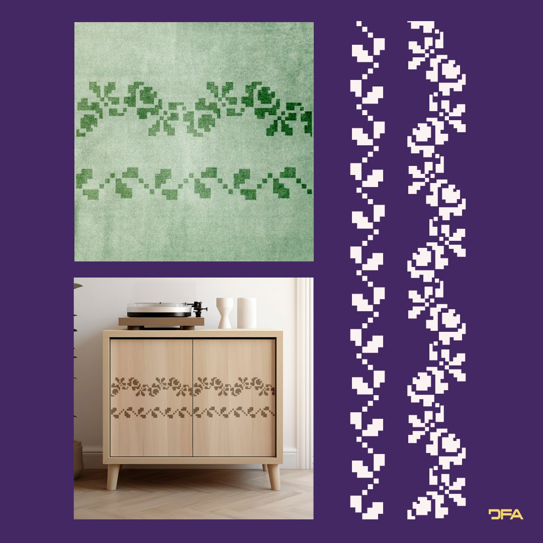 Stencil DFA Embroidery for plaster and paint 0.3-1mm (Z00046)