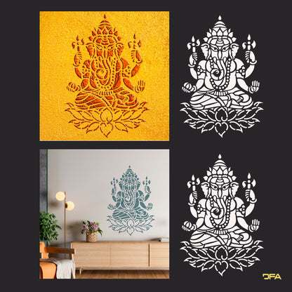 Stencil DFA Ganesha for plaster and paint 0.3-1mm (X00110)