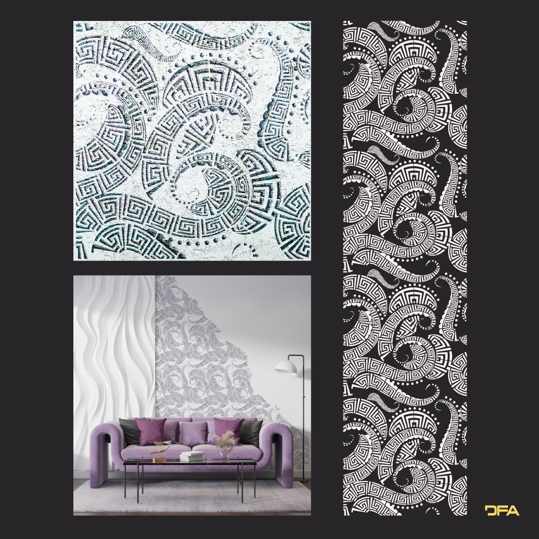 Stencil DFA Square pattern for plaster and paint 0.3-1 mm (K00114)