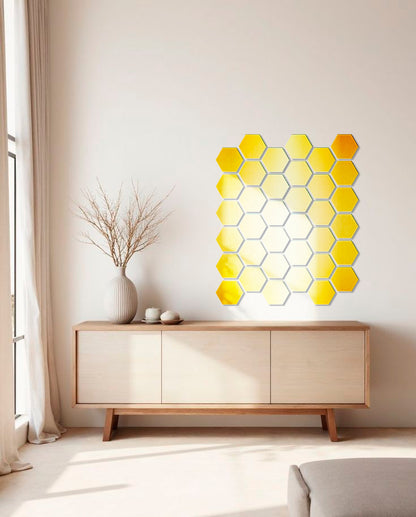 DFA Honeycomb Mirror Decor: A Modern Geometric Accent for Any Space, 18pcs/36pcs (YA00028)