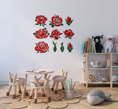 Stencil DFA for decoration Nature Roses for plaster and paint 0.3-1mm (Р00085)