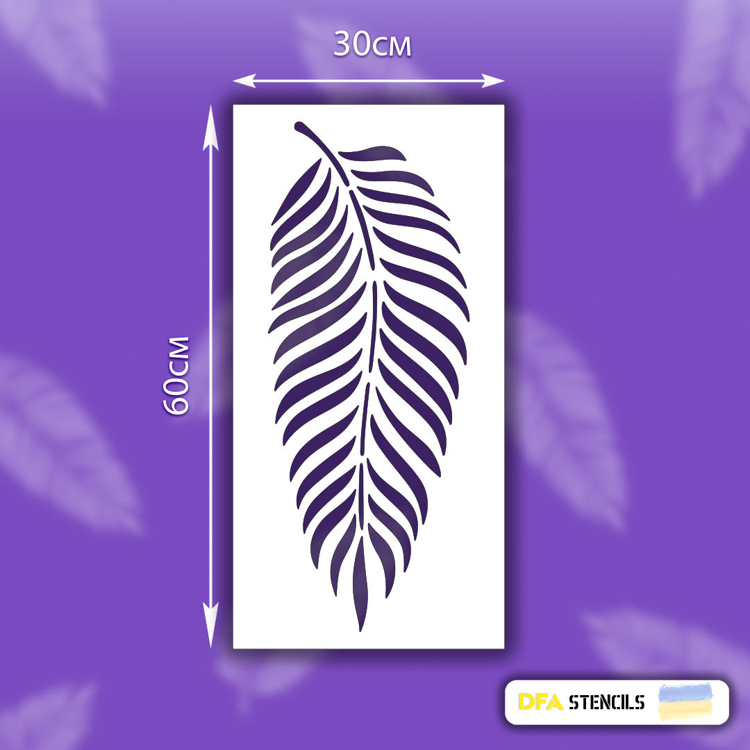 Stencil DFA for decoration Nature Palm leaf for plaster and paint 0.3-1mm (Р00005)