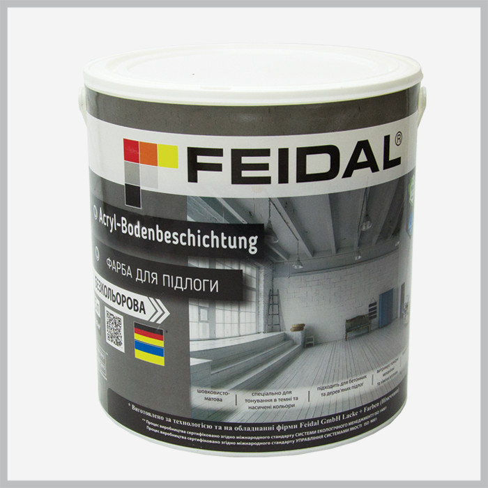 Colorless floor paint Acrylic floor coating, 9l