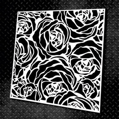 Stencil DFA for decoration Nature Rose for plaster and paint 0.3-1mm (P00017)