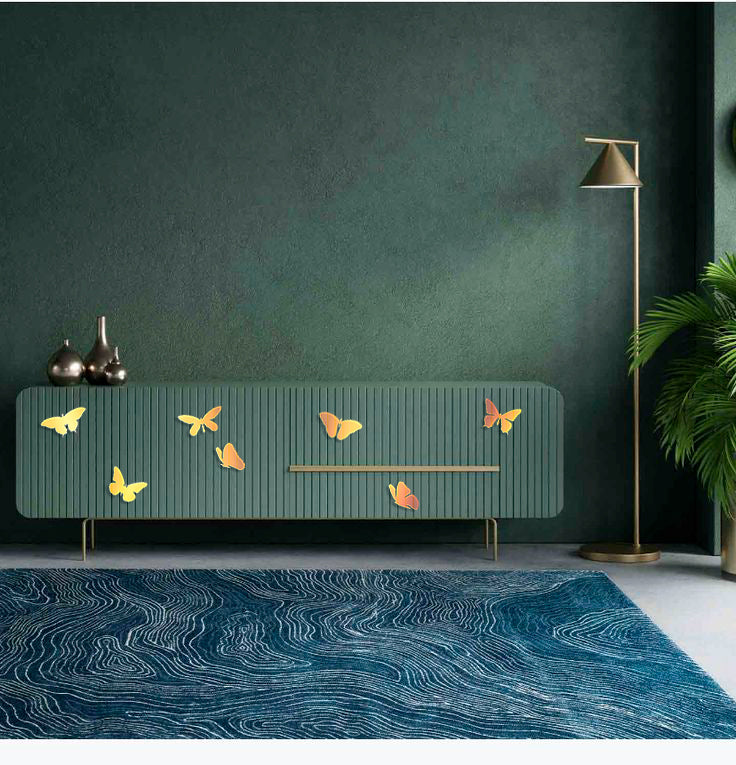 Stylish accent for walls: DFA Mirror Butterflies for visual expansion, 7 pcs (YA00005)