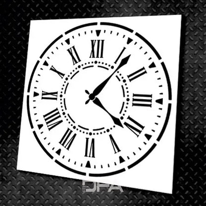 Liven up your walls with DFA stencil Clock - a modern interior accent 0.3-1 mm (C00039-d)