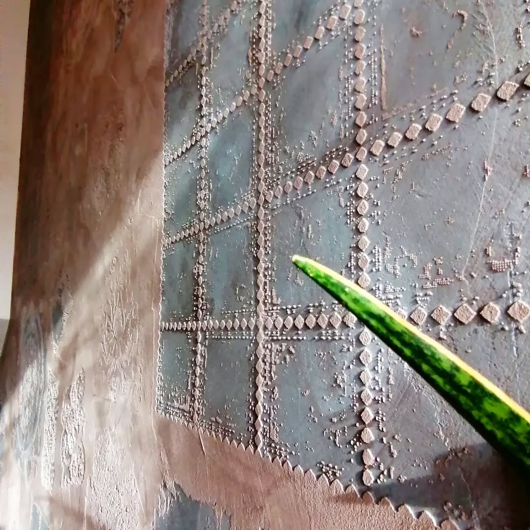A simple solution for a stylish interior - DFA stencil with a square ornament 0.3-1 mm (K00011)