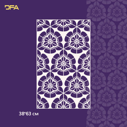 DFA nature stencil for walls for plaster and paint 0.3-1mm (P00133)