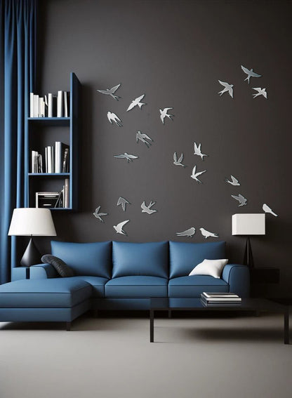 DFA Mirror Birds: Add natural elegance to your interior, 21 pcs (YA00023)