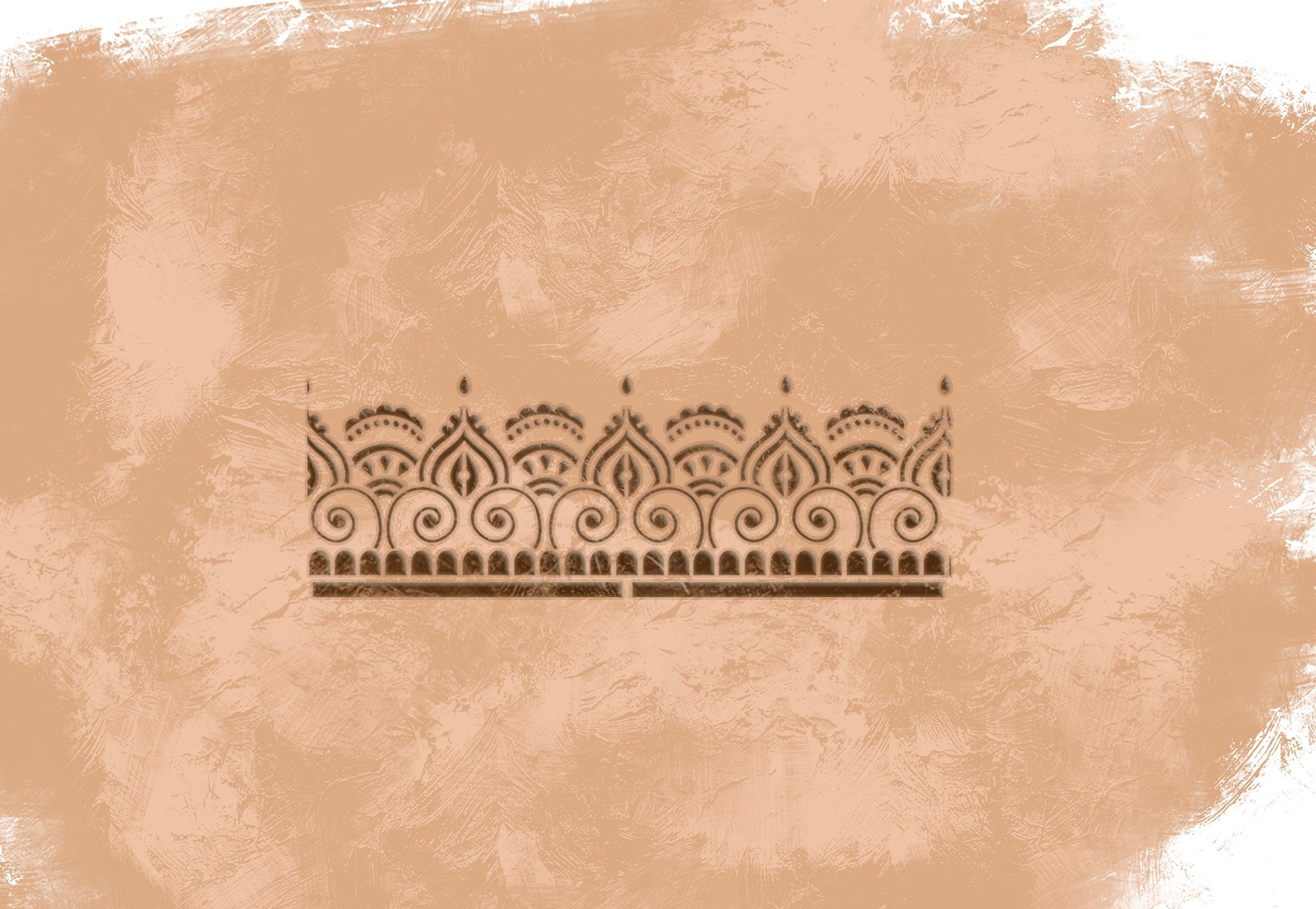 Stylish border decor with DFA stencil for paint and plaster 0.3-1 mm (B00091)