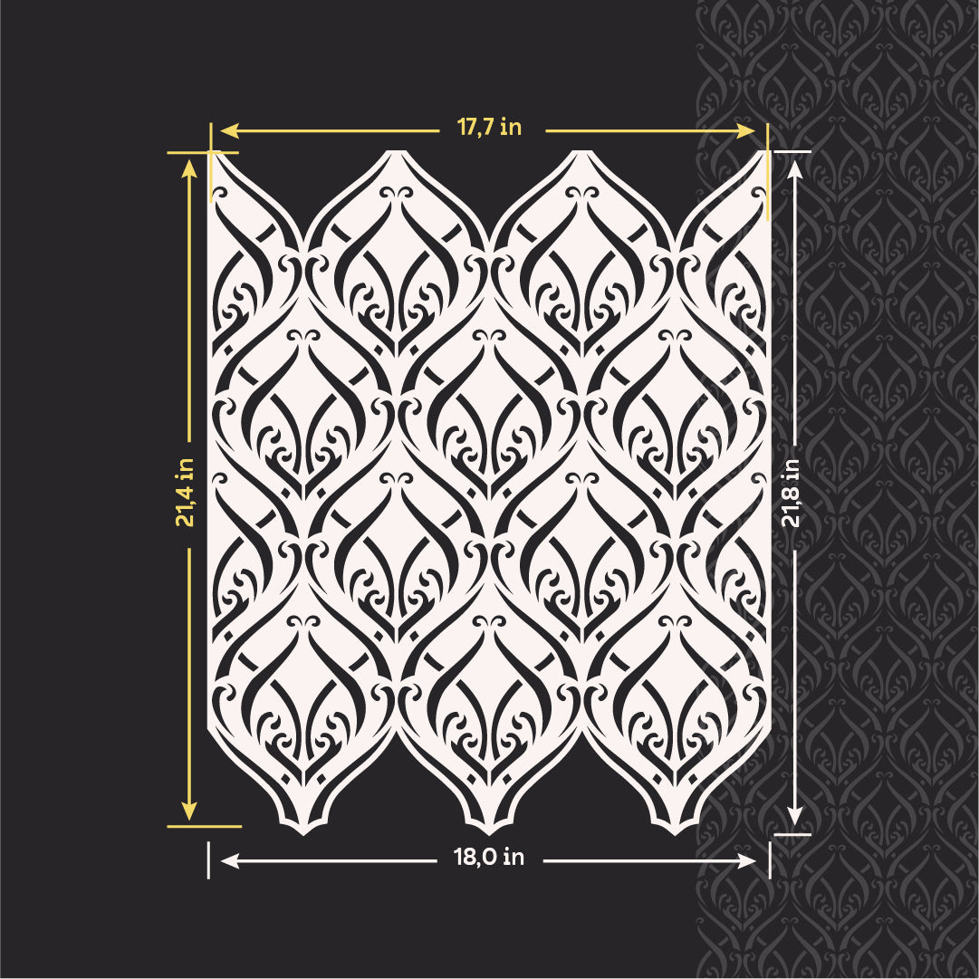 Decor in oriental style - DFA stencil for creating an elegant ornament 0.3-1 mm (V000075-d)