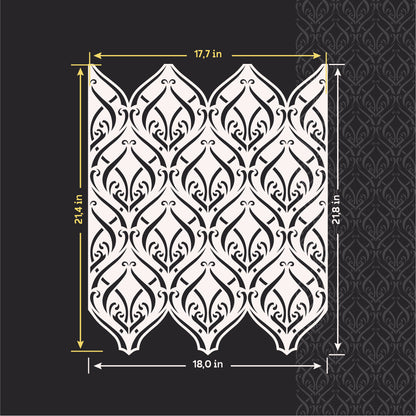 Decor in oriental style - DFA stencil for creating an elegant ornament 0.3-1 mm (V000075-d)