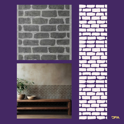 Stencil DFA Facade Brick stencil for plaster and paint 0.3-1mm 30x43 (F00011)