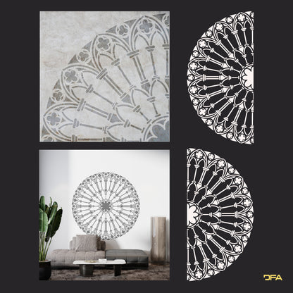 Stencil DFA reusable Round pattern for plaster and paint 0.3-1mm (C00092)