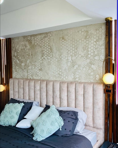 Set of stencils DFA wall decor (Geometry 31 + Square 13) for plaster and paint 0.3-1 mm (N00111)