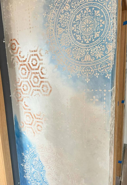Professional design with oriental pattern - DFA stencil for walls 0.3-1 mm (V00076)
