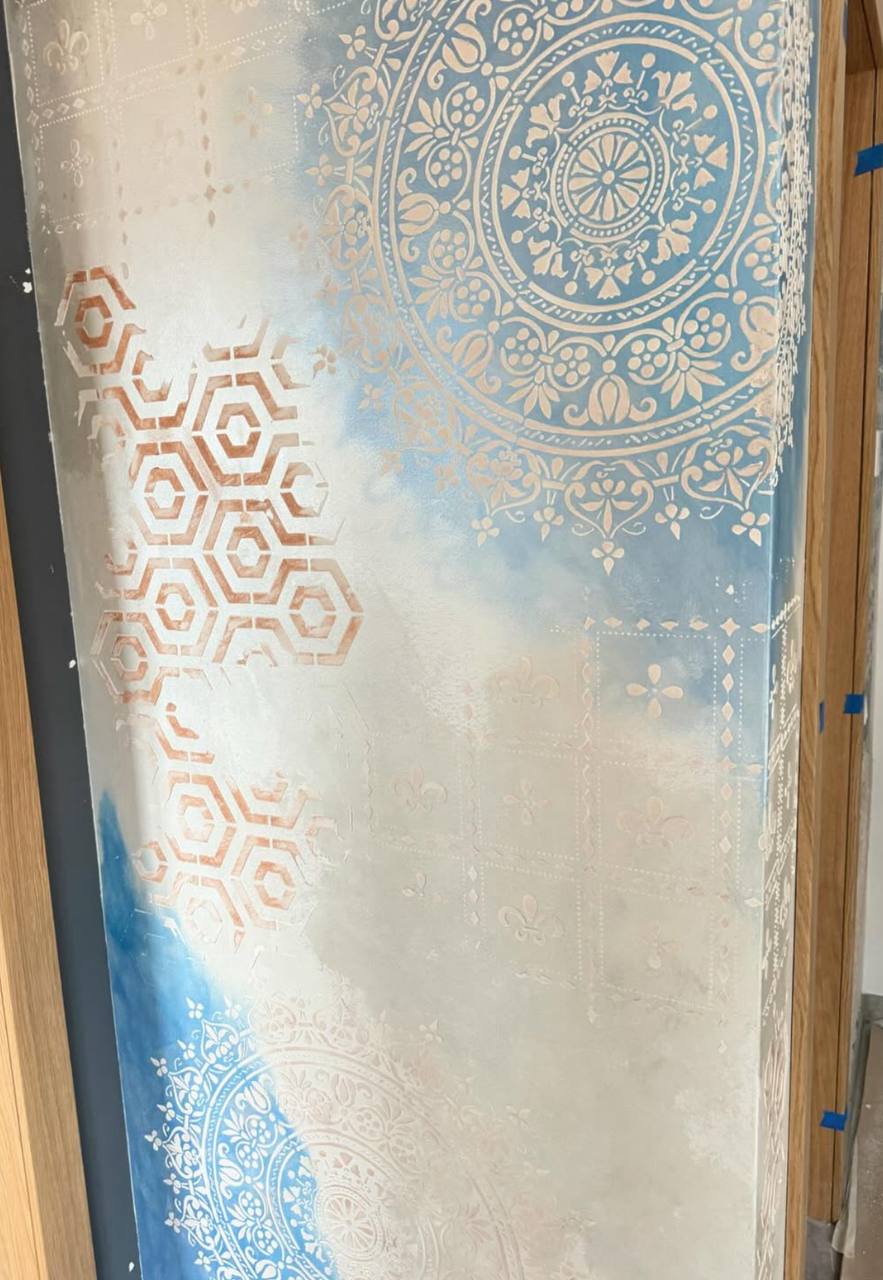 Professional design with oriental pattern - DFA stencil for walls 0.3-1 mm (V00076)