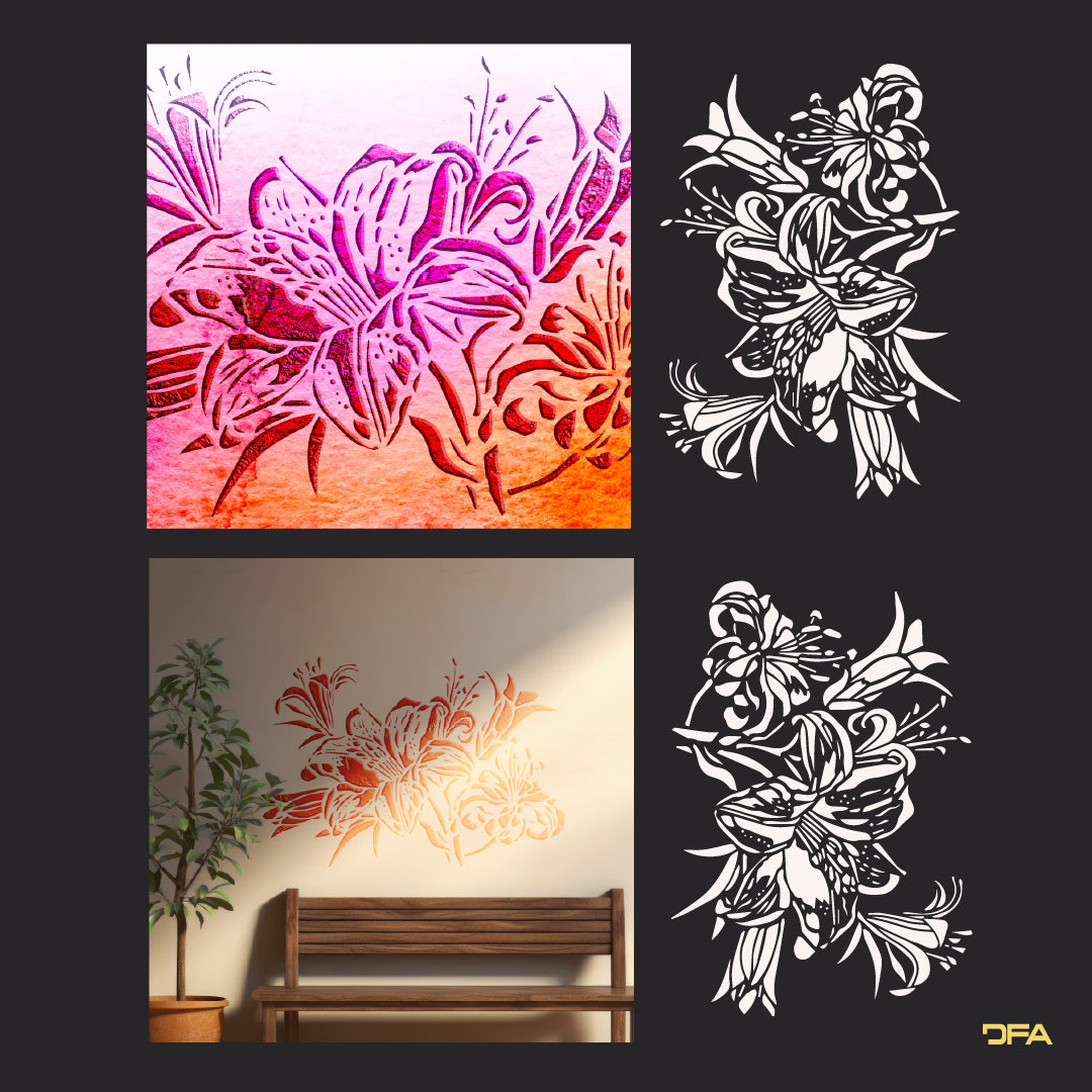 Stencil nature DFA for walls for plaster and paint 0.3-1mm (P00139)