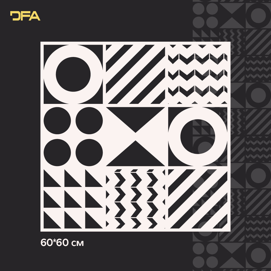 Stencil DFA for decoration Geometry for plaster and paint 0.3-1mm (G00144)