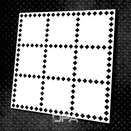 A simple solution for a stylish interior - DFA stencil with a square ornament 0.3-1 mm (K00011)