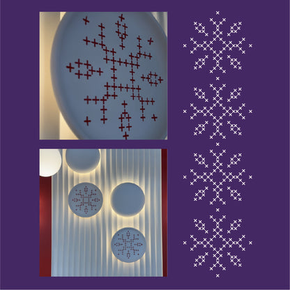 Ukrainian style in the interior: stencil DFA Vyshyvanka cross pattern 0.3-1 mm (Z00074)