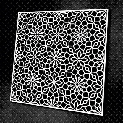 Stencil for decoration DFA square pattern, for putty and paint, 0.3-1mm (K00019)
