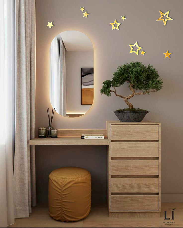 Create a unique interior with DFA Stars mirror decor, 9 pcs (YA00008)