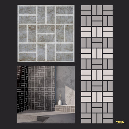 Stencil DFA Facade Brick stencil for plaster and paint 0.3-1mm (F00014)