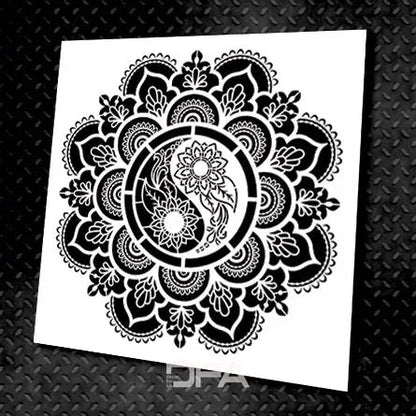 Create balance and style with DFA Yin Yang Wall Decor Stencil 0.3-1mm (C00050)