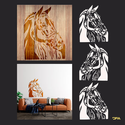 Stencil Horse DFA animals for walls for plaster and paint 0.3-1mm (J00048)