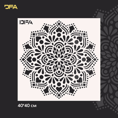 Stencil DFA reusable Round pattern for plaster and paint 0.3-1 mm (C00114)