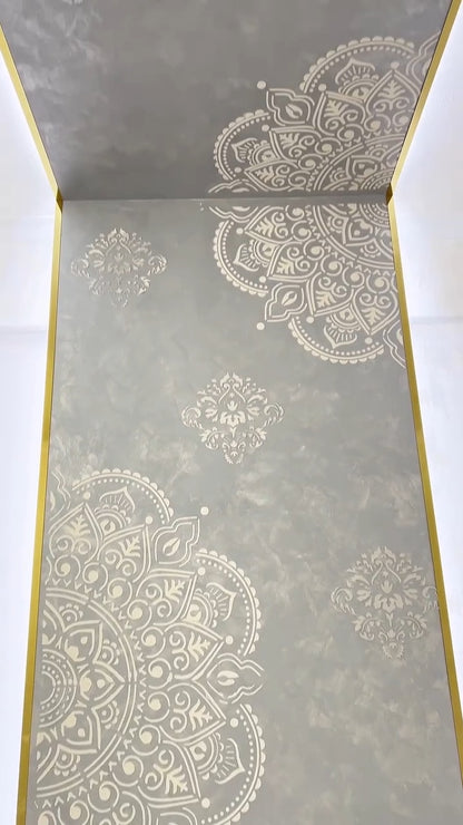 Set of 2 DFA Damask and Round Mandala Stencils: Spectacular Interior Decor 0.3-1 mm (N00140)