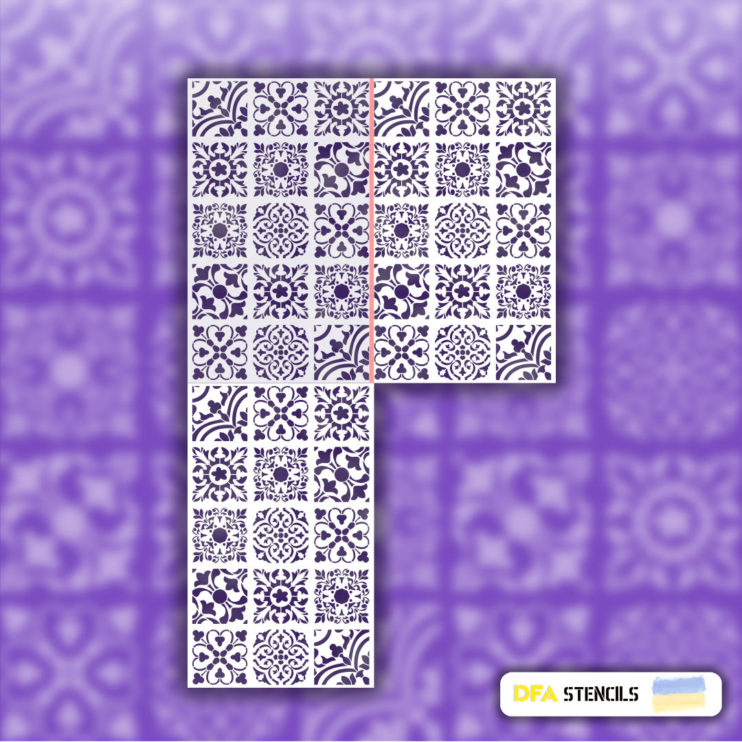 Stencil DFA Square pattern, for plaster and paint 0.3-1mm (K00076)