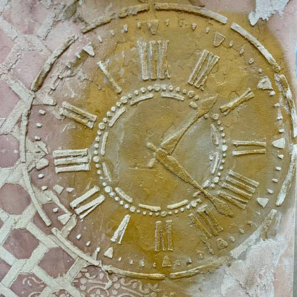 Liven up your walls with DFA stencil Clock - a modern interior accent 0.3-1 mm (C00039-d)