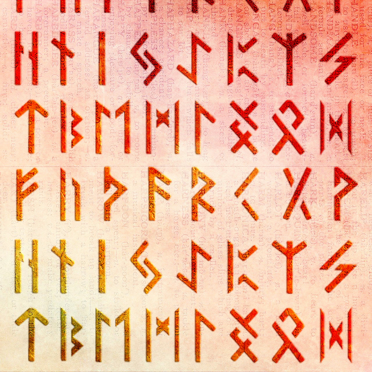 Stencil DFA Runes for plaster and paint 0.3-1 mm (X00132)