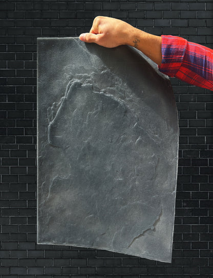 Silicone impression for decoration Stone texture 2 (black) W00027