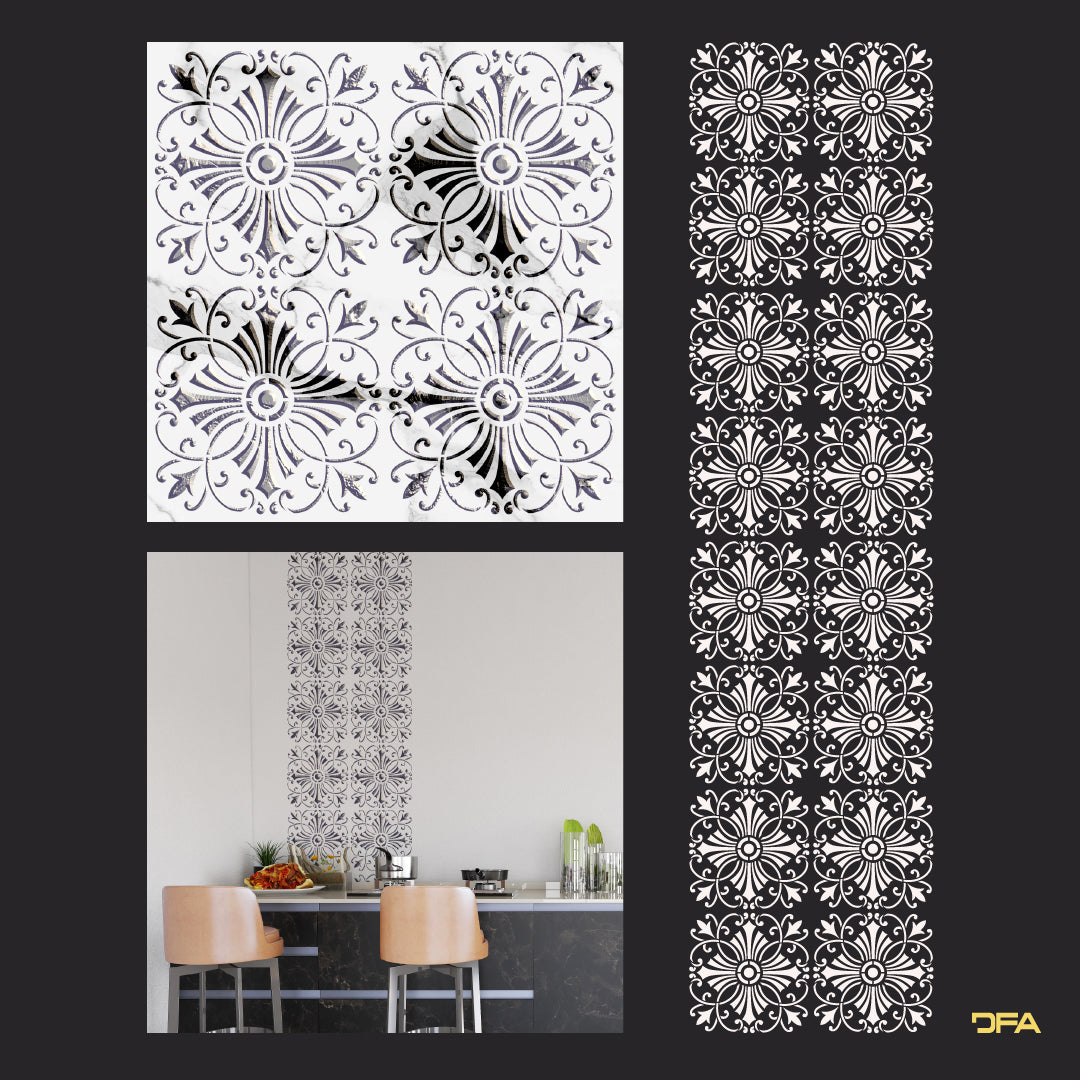 Stencil DFA Square pattern, for plaster and paint 0.3-1mm (K00109)