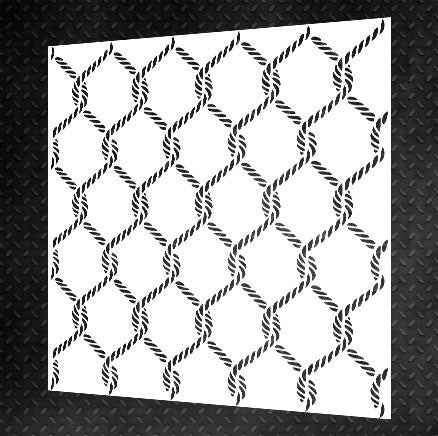 Stencil DFA for wall decoration, for plaster and paint 0.3-1mm (V00015)