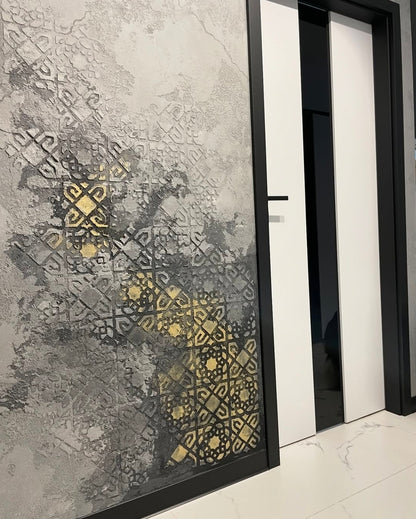 DFA decorative stencil: square pattern - simple and effective 0.3-1 mm (K00130)