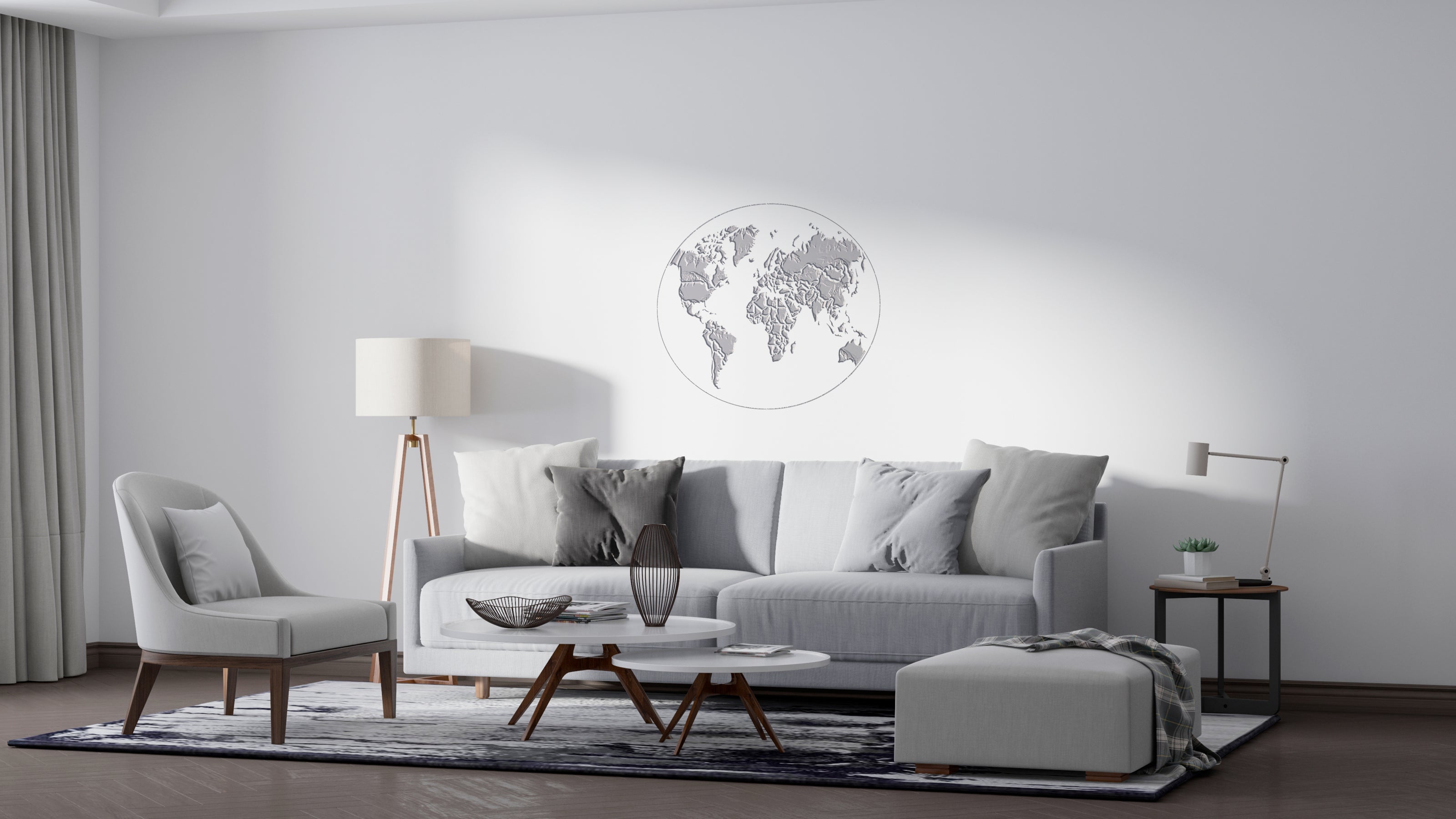 DFA Globe stencil for creating a unique wall design 0.3-1 mm (С00135)