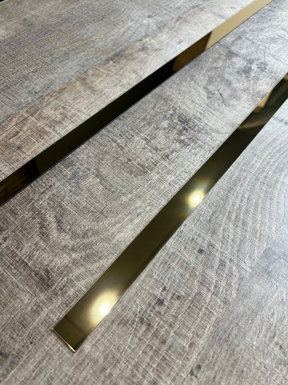 1.55 m.p Mirror Wall Decor Sticker Magic Stripes DFA (Golden Stripes on the Wall) Thickness 1mm, 30mm
