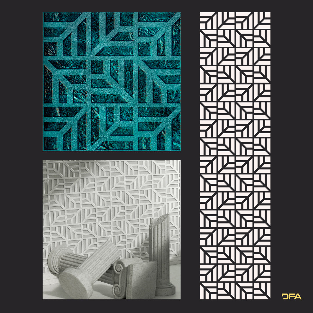 Stencil DFA for decoration Geometry for plaster and paint 0.3-1mm (G00147)
