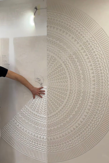 Stencil DFA reusable Round pattern for plaster and paint 0.3-1 mm (С00111)
