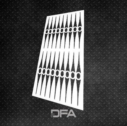Trendy geometric patterns for a modern interior - stencil DFA Geometry 0.3-1 mm (G00071)