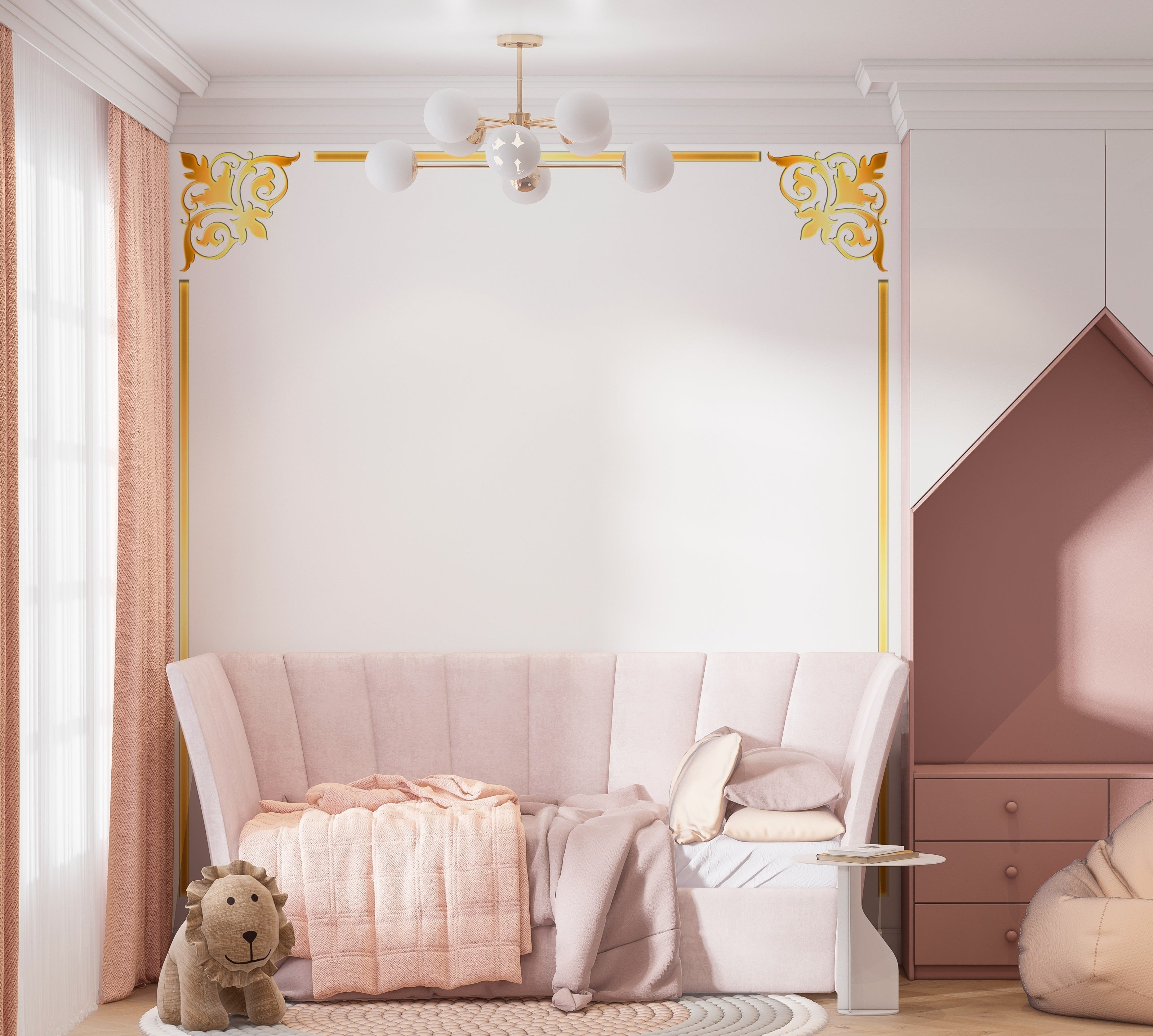 Create a spectacular accent with DFA Mirror Decor Corner Pattern 2pcs/4pcs (YA00039)