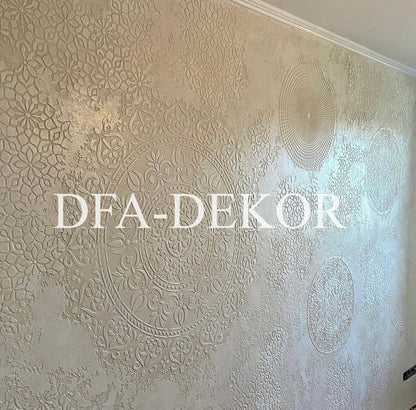 Stencil DFA reusable Round pattern 54 for plaster and paint 0.3-1mm (С00054), 1mm - Under plaster