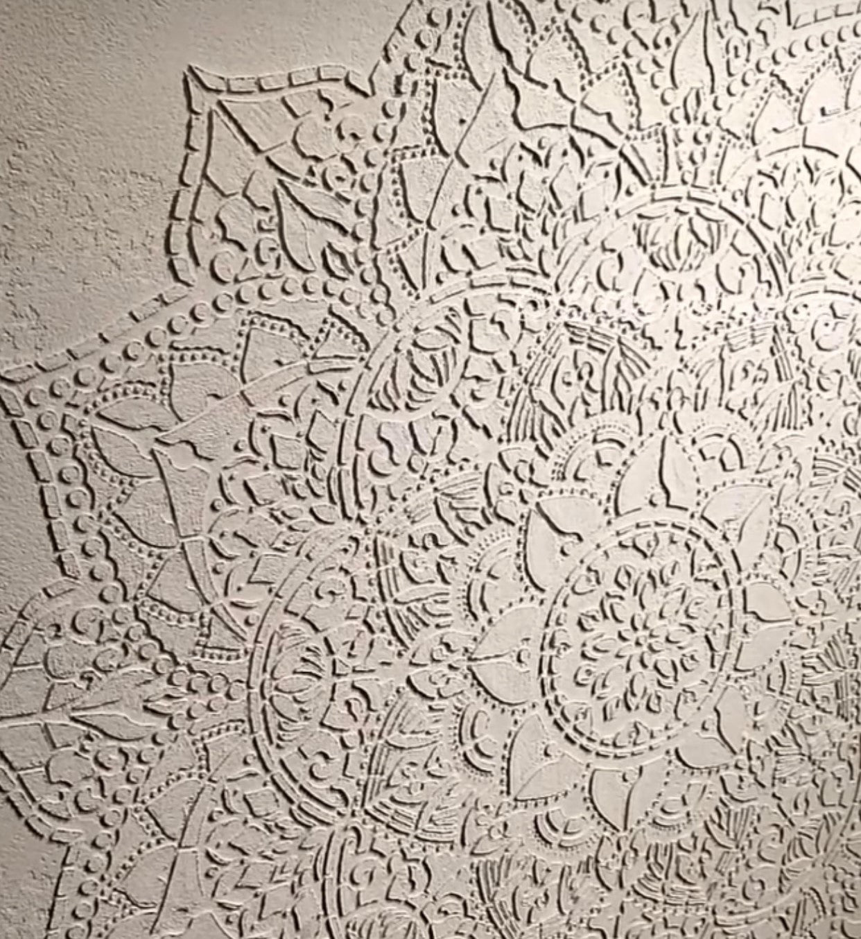 Stencil DFA reusable Round pattern 51 Mandala for plaster and paint 0.3-1mm (С00051)