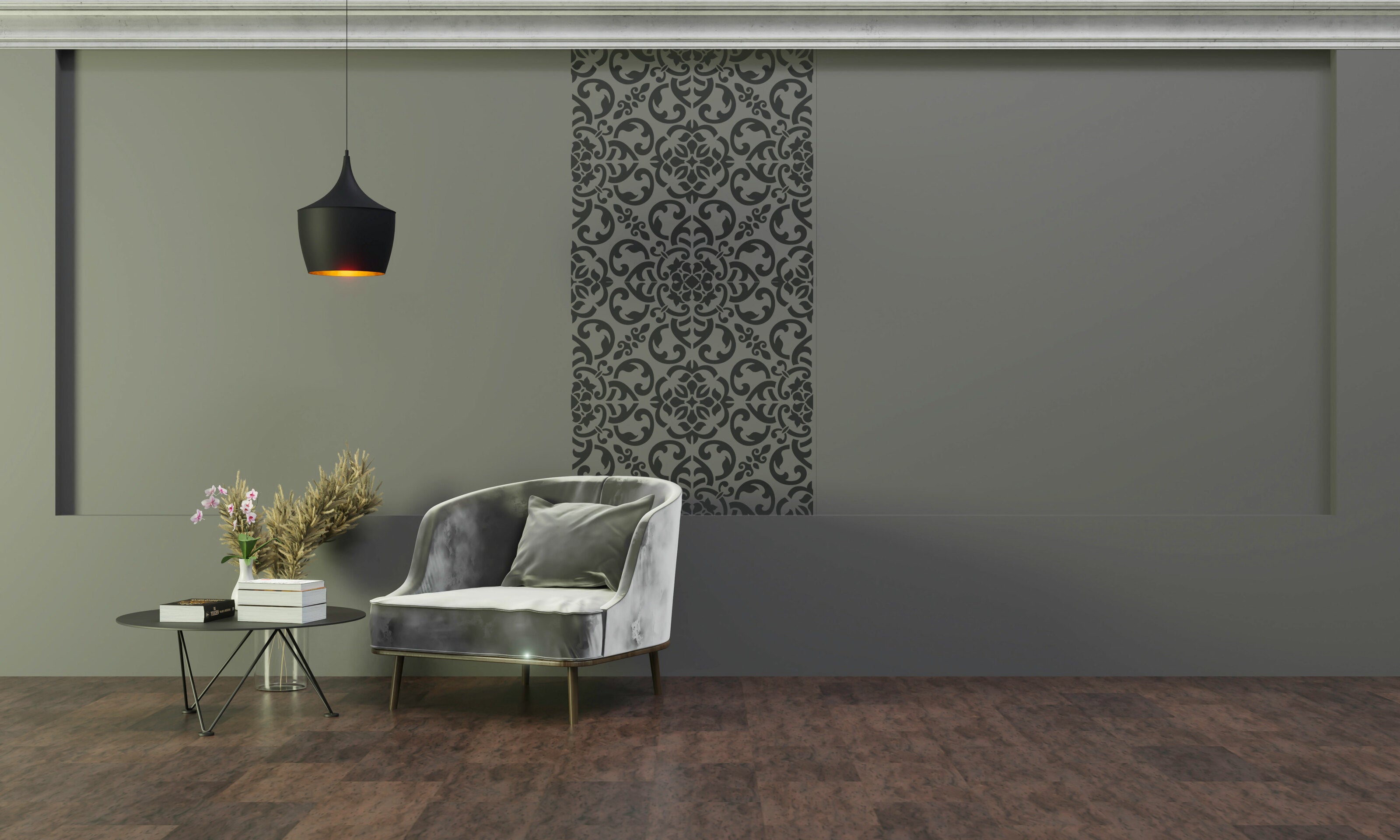 Stencil for decoration DFA square pattern, for putty and paint, 0.3-1mm (K00017)